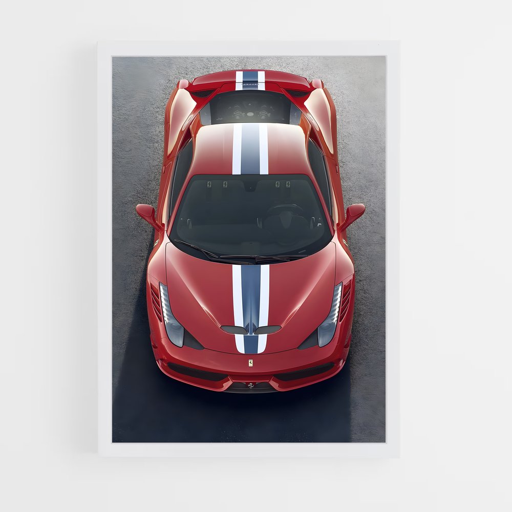 Poster speciale Rouge bande – affiche Ferrari (vue 3)